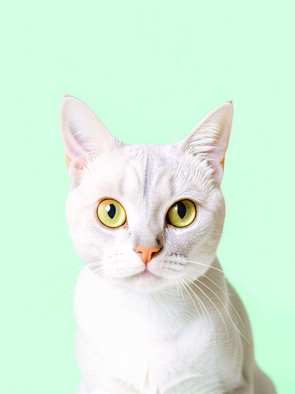Personalized cat portrait in studio photography style by PawFav AI