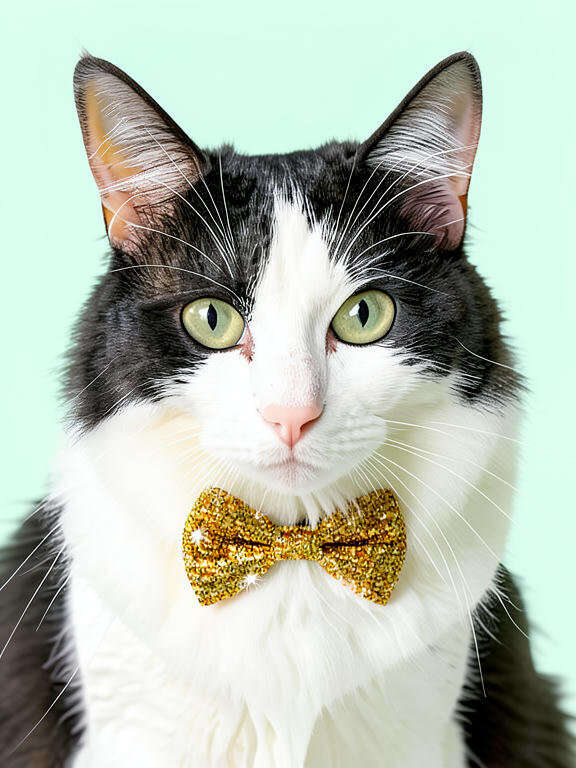 Pet dressed in princess accessories by PawFav AI