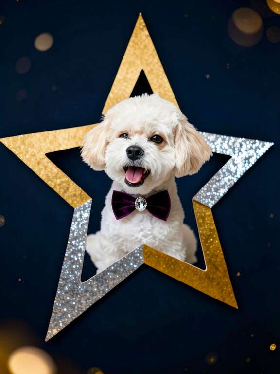 Custom pet portrait in contstellation zodiac style by PawFav AI