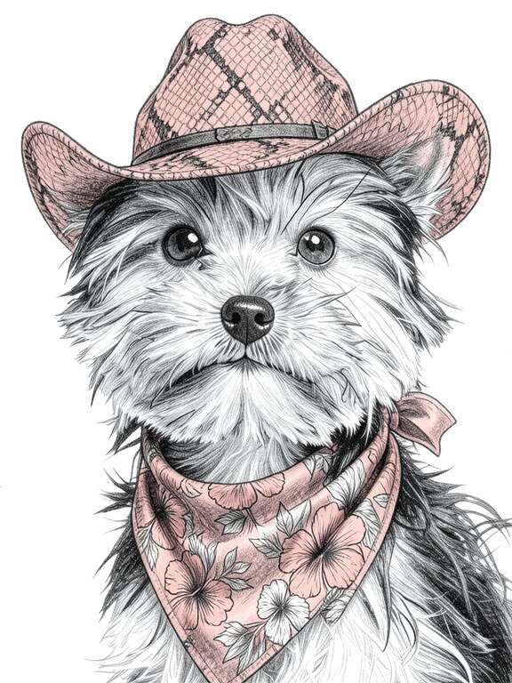 Custom pet portrait in colored pencil sketch style by PawFav for DIY gift projects