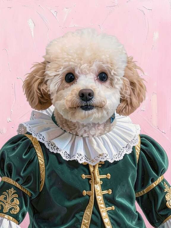 Pet portrait in Renaissance costume style by PawFav AI