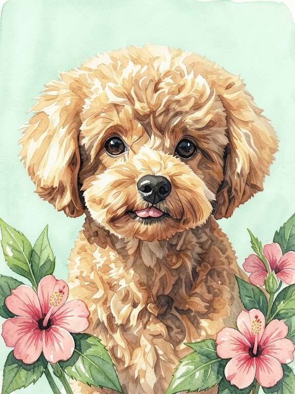 Dog portrait in minimalist terracotta style by PawFav AI