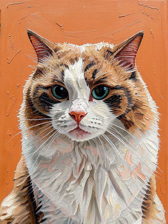 Custom pet portrait in oil painting style by PawFav AI